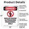 Signmission Boiler Room Authorized Danger Sign, Aluminum, 10in W x 14in L, 2PK OS-2PACK-DS-A-1014-V-1048 - alternate 5